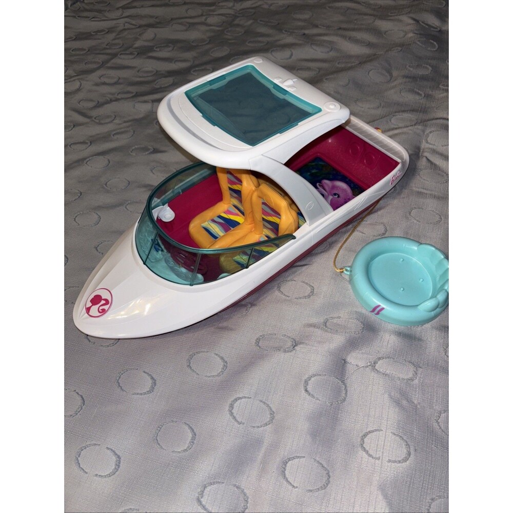 2016 Barbie Dolphin Magic Ocean View Boat  Mattel Speed Boat “Glass Bottom”